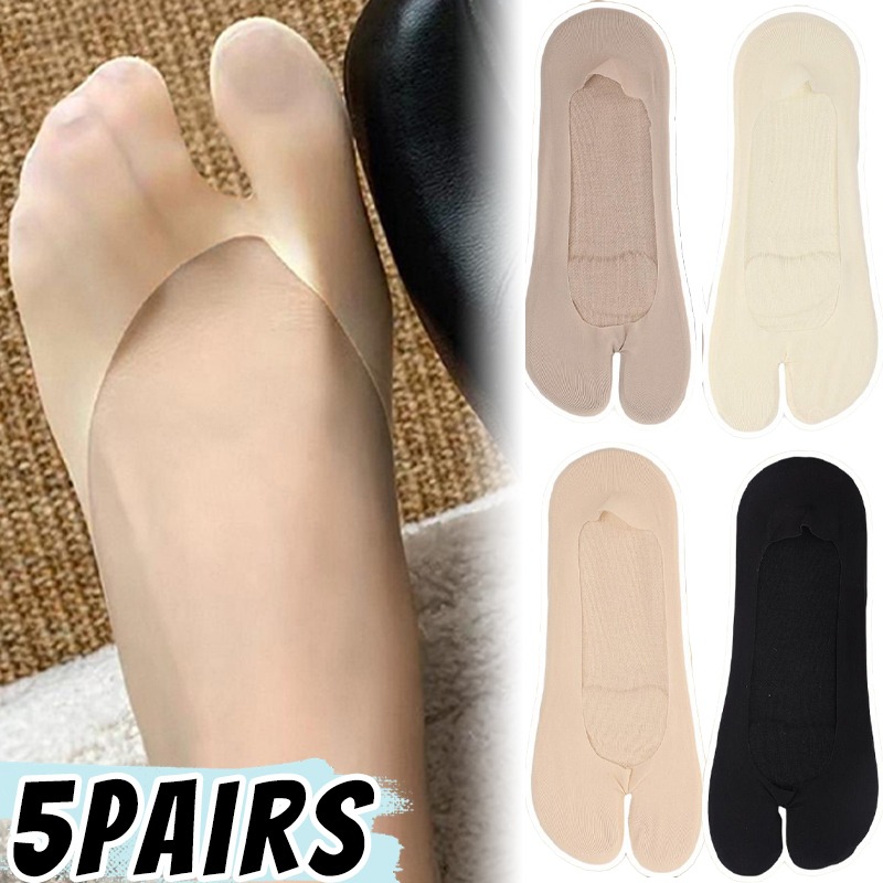 Toe Sock Split - 1/5 pasang Kaos Kaki Wanita Ice