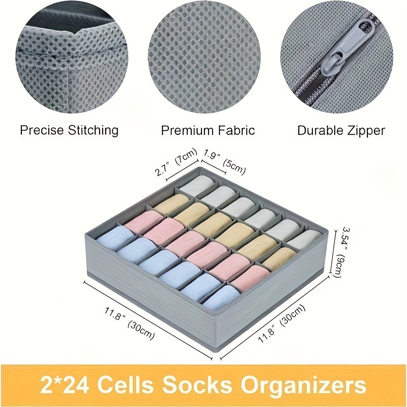 2 Buah Organizer Kaus Kaki & P - Sock Organizer Tray ulasan dan harga