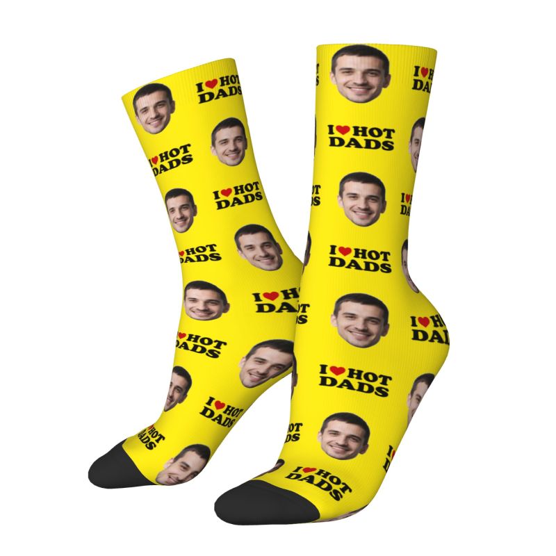 Kaos Kaki Custom I Love Hot Da - Dress Sock Men ulasan dan harga
