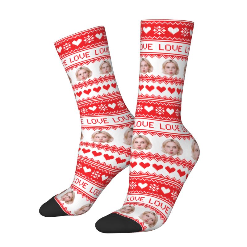 Kaos Kaki Natal Custom Foto Wa - Dress Sock Men ulasan dan harga
