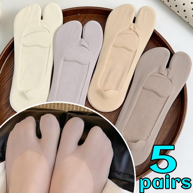 1/5 pasang Kaos Kaki Wanita Ic - Toe Sock Split ulasan dan harga